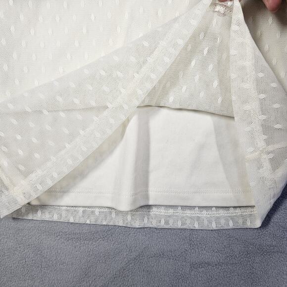 New York & Company Babydoll Tank Womens XS Ivory Black Lace Coquette Y2K Preppy - Picture 3 of 11